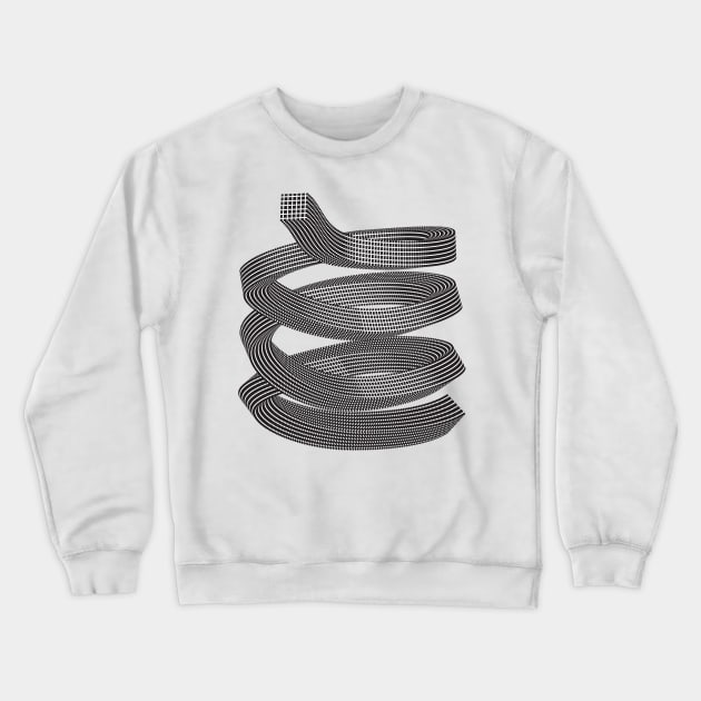 Black and white spiral Crewneck Sweatshirt by oscargml